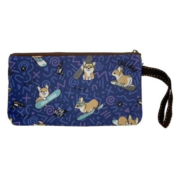 Uma Hana Handbags - Waterproof Corgi Long Coin Purse Wristlet  Bag